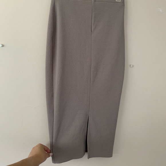 Topshop TFNC taupe fitted skirt - Picture 2 of 2